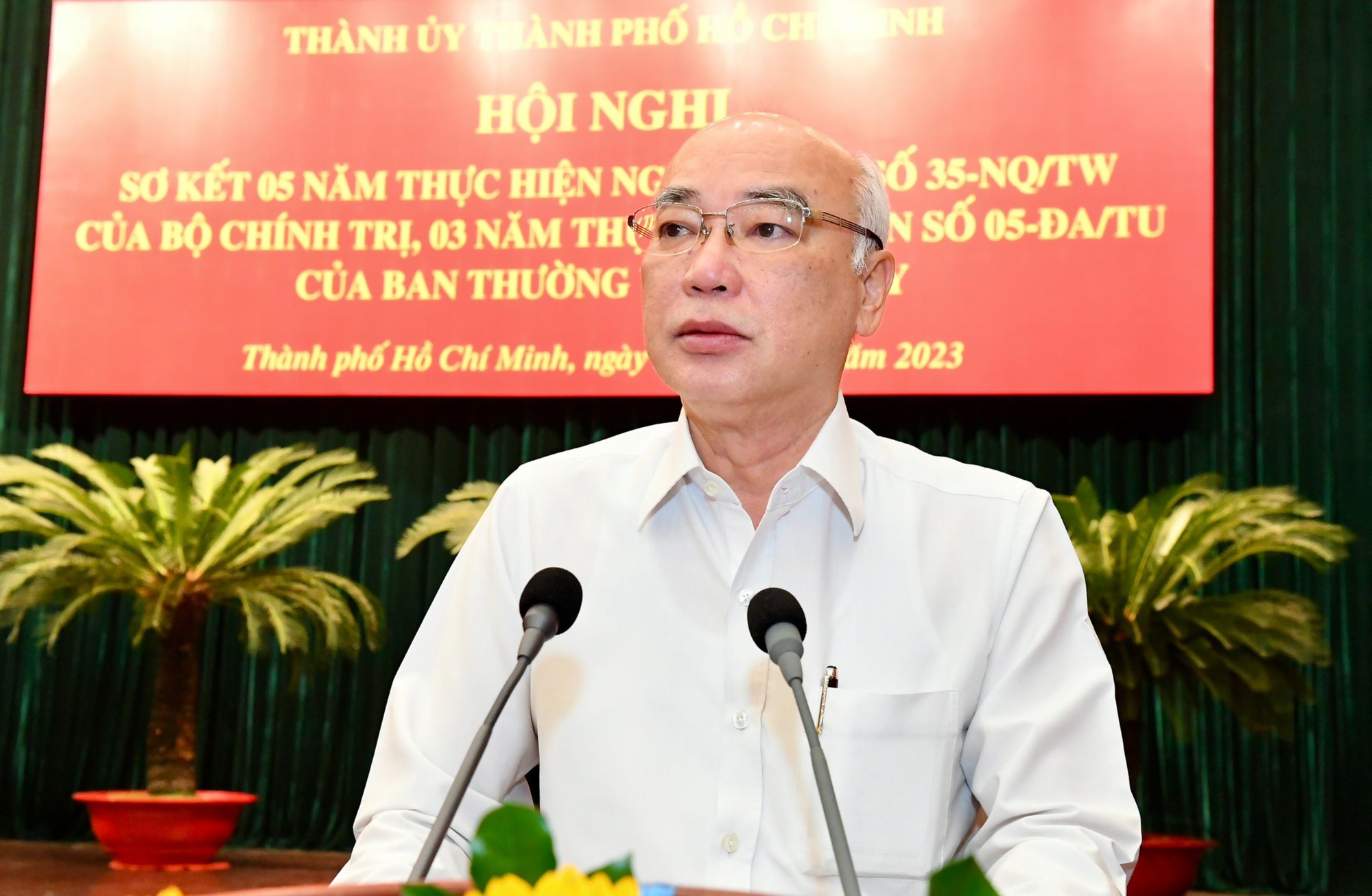 Trưởng Ban Tuyên giáo Thành ủy TP. Hồ Chí Minh Phan Nguyễn Như Khuê phát biểu tại hội nghị (Ảnh: Việt Dũng).